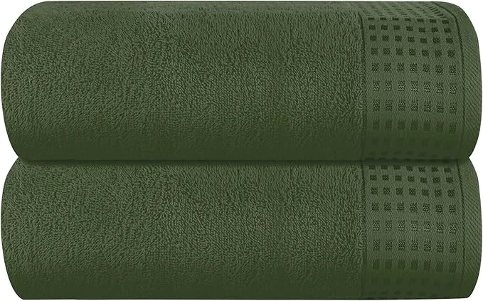 Detailed GLAMBURG Cotton Oversized 2 Pack Bath Sheets 35×70 Ultra Soft Highly Classic