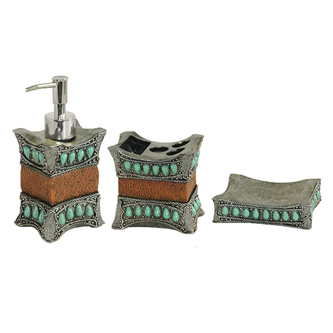 High-Quality Turquoise Countertop Bathroom Set 3 Pc Trusted