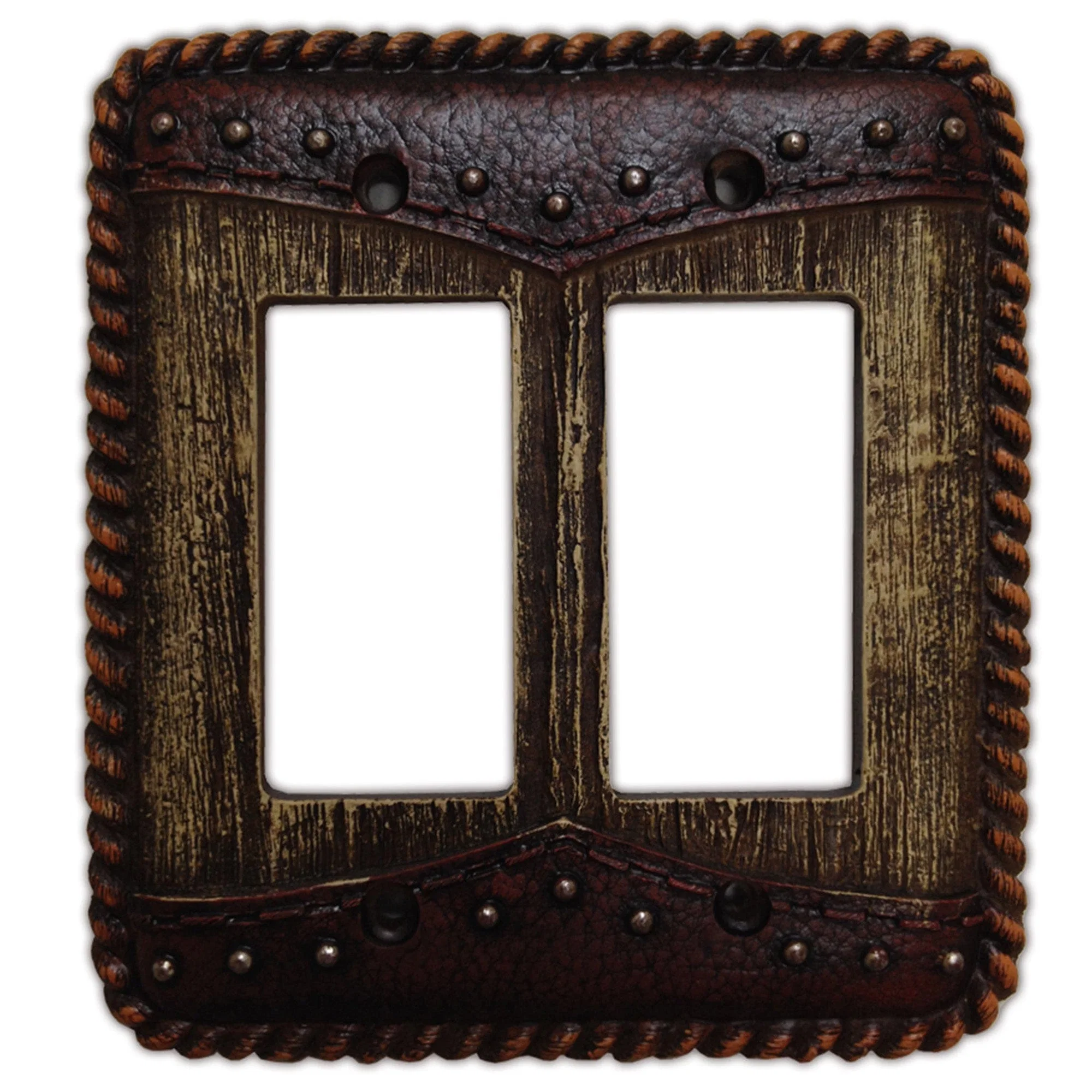 Luxury Woodgrain Double Yoke Single Wall Switch Plate Innovative