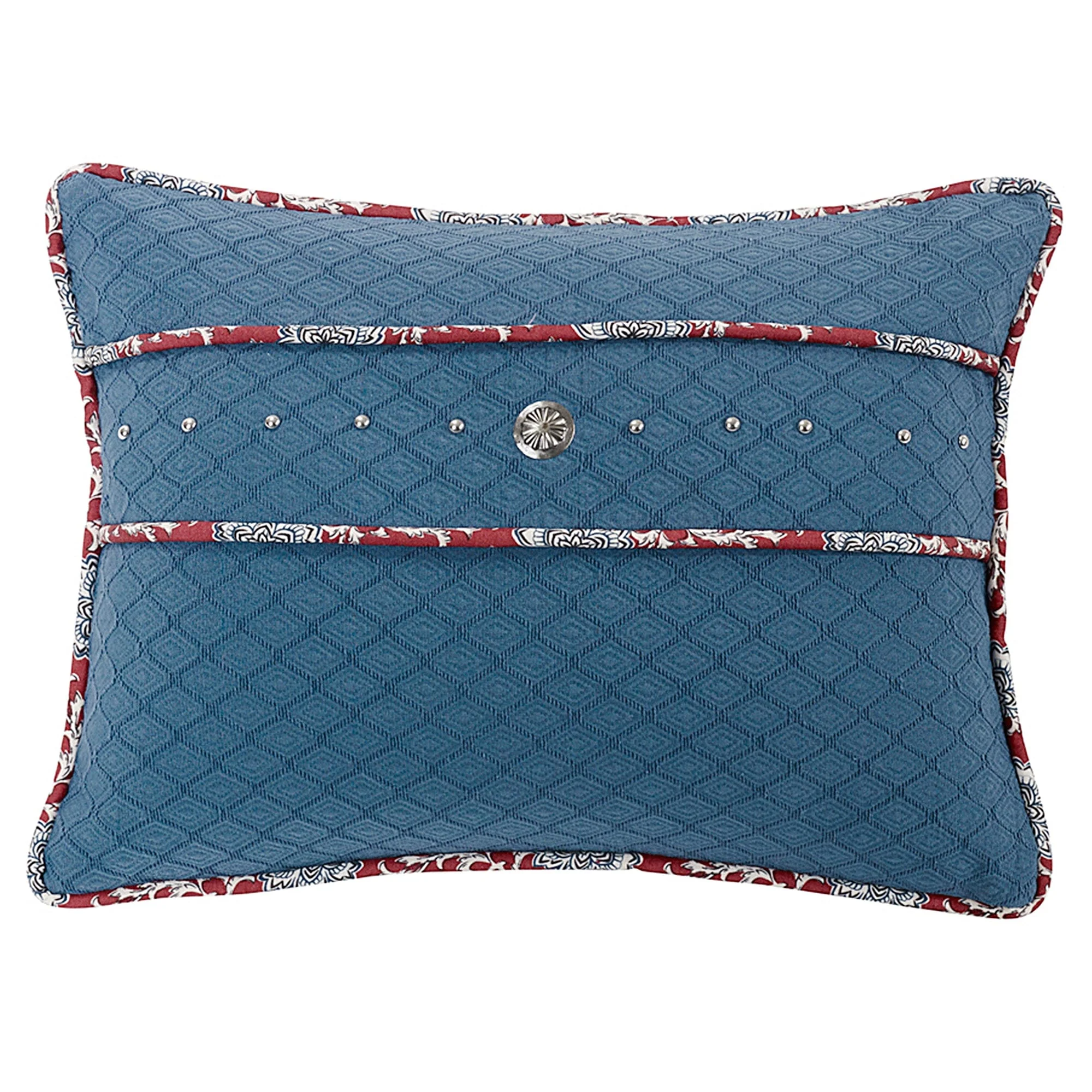 Advanced Blue Concho amp Stud Trim Pillow Consistent