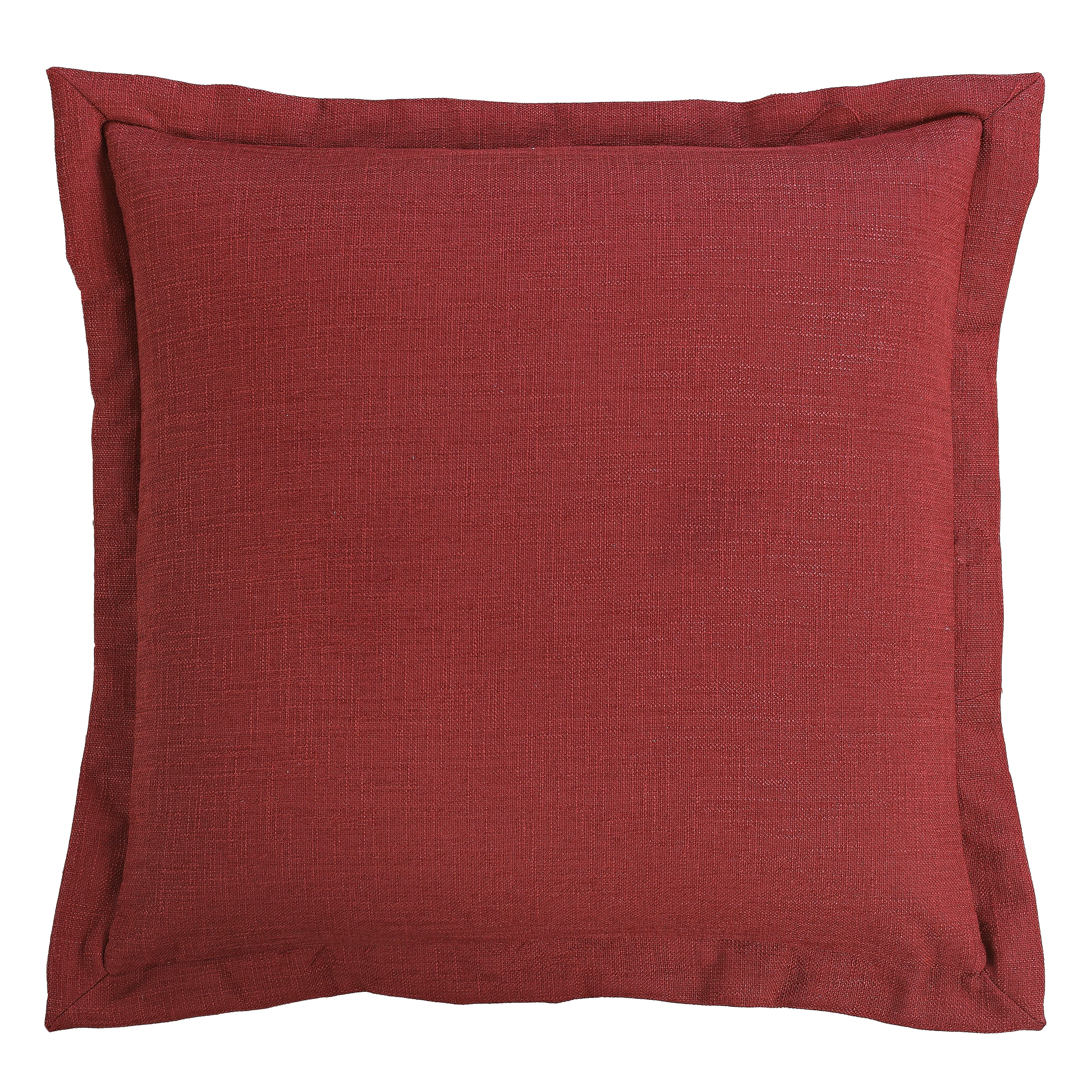 Smooth Ruidoso Garnet Red Flanged Euro Sham Premium Material