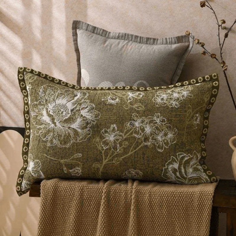 Artisan Ownkoti Pure Cotton Jacquard Floral Pillowcases 2PCS