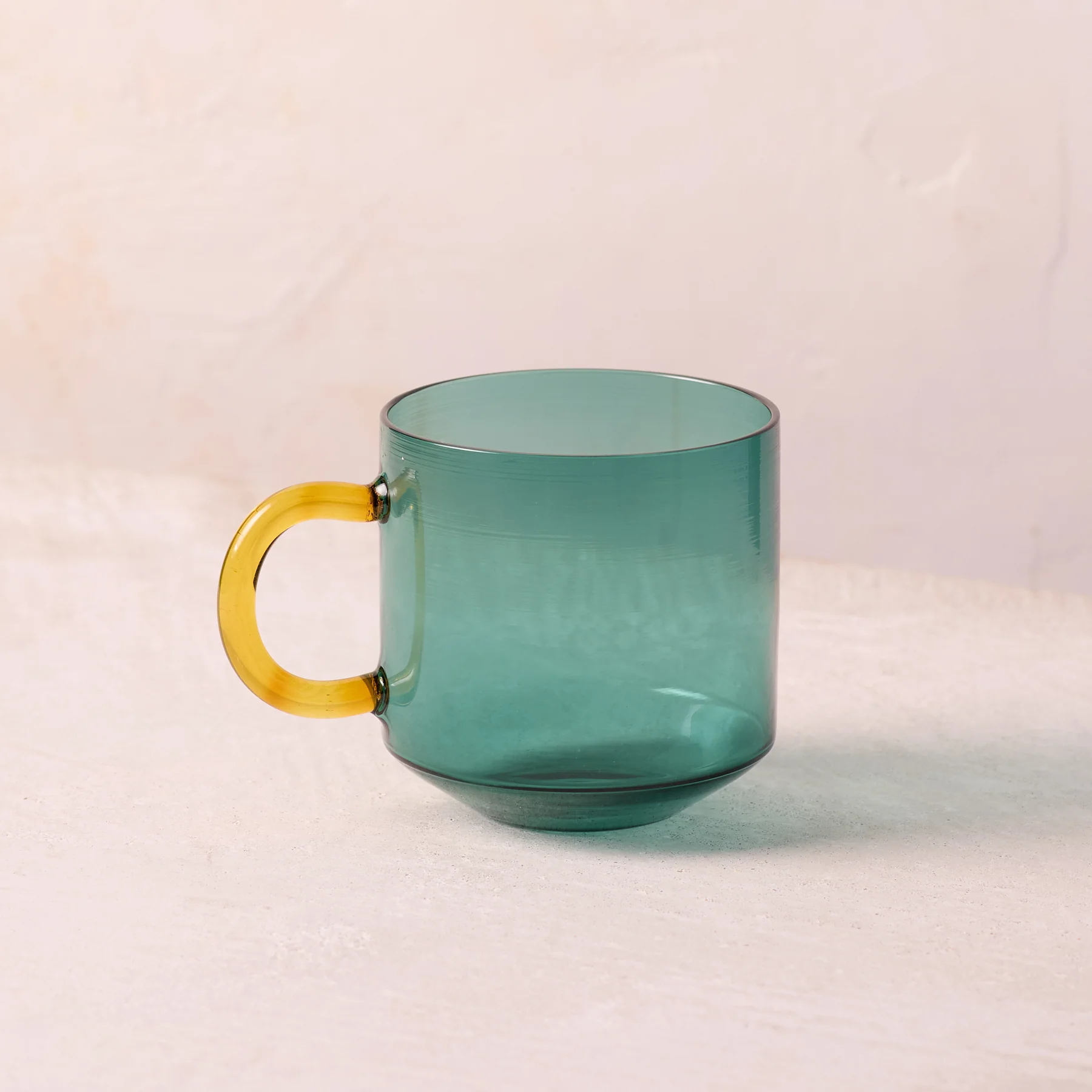 Enhanced Niko Glass Mug Teal Recyclable