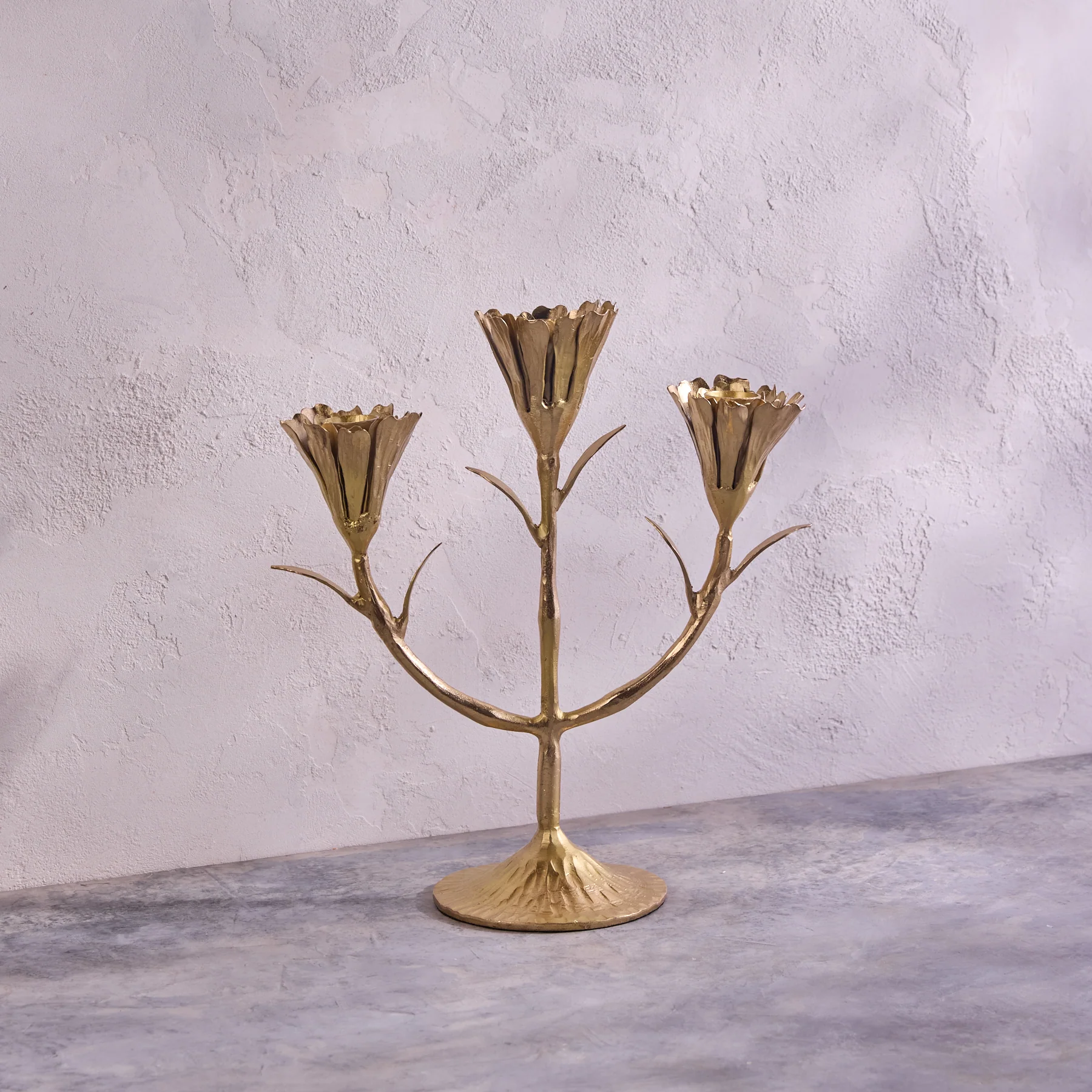 Original Design Gold Floral Candleholder Candleabra Contemporary