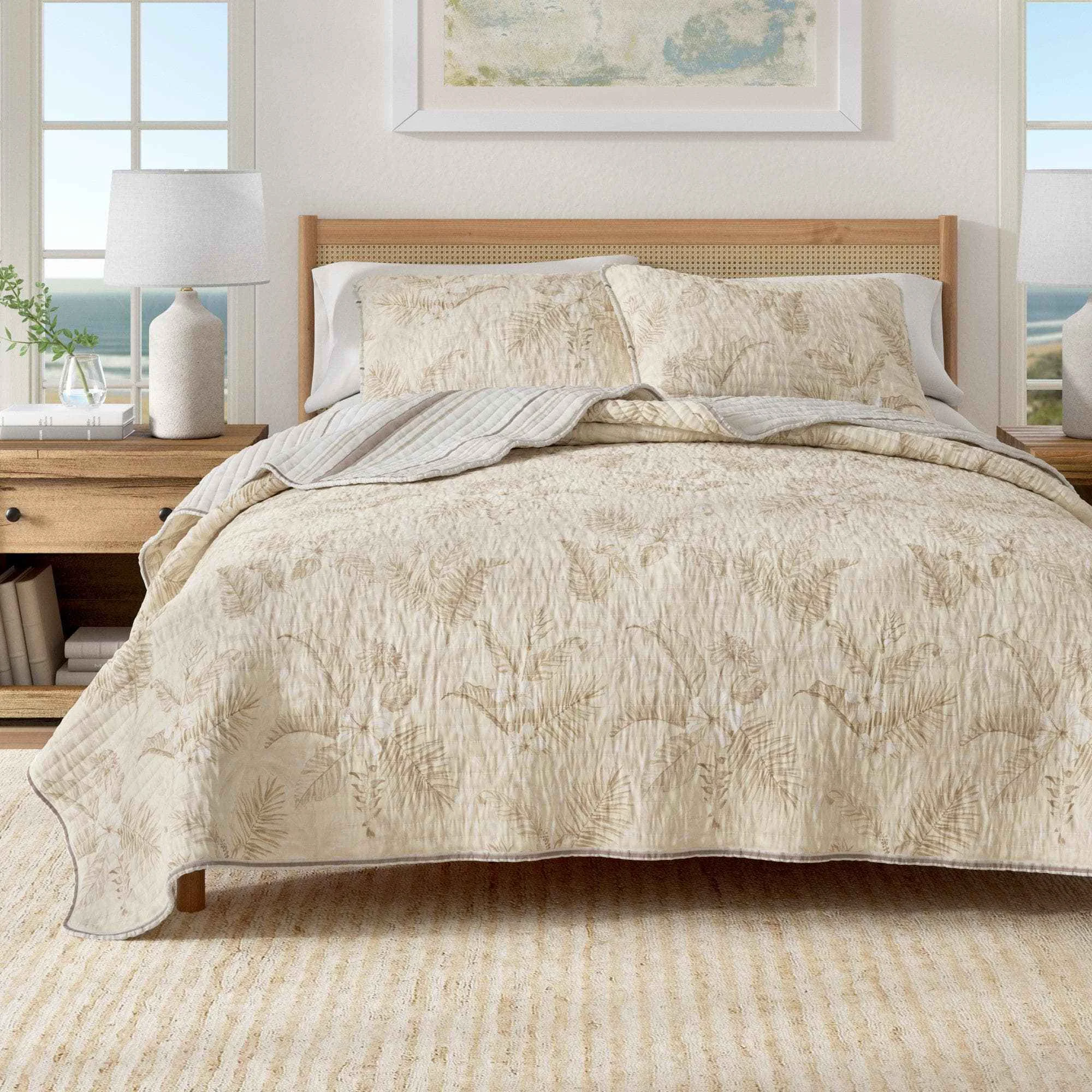 Pure Floral Printed Cotton Quilt Set – Mendocino Collection Comfortable