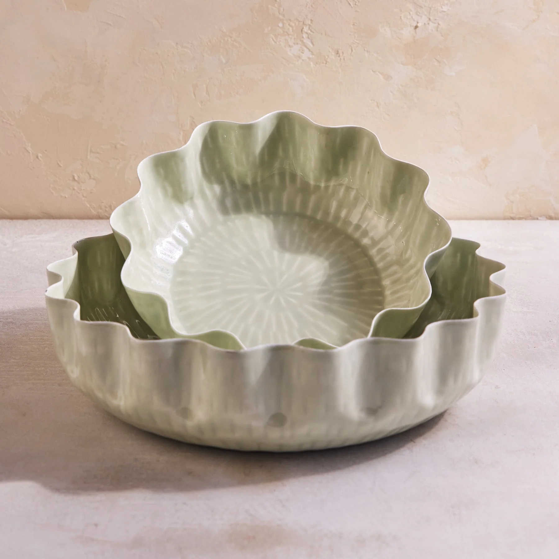 Classic Nera Light Green Bowls Set of 2 Smart