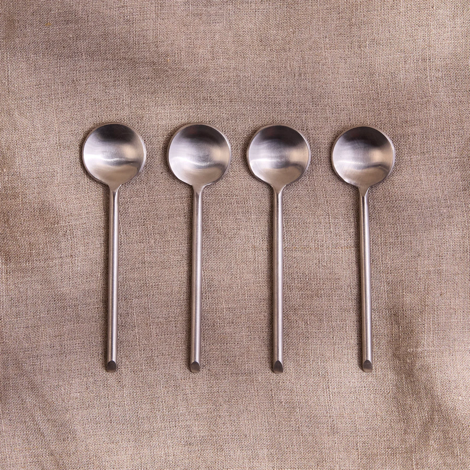 Verified Thin Stainless Small Spoons set of 4 Green