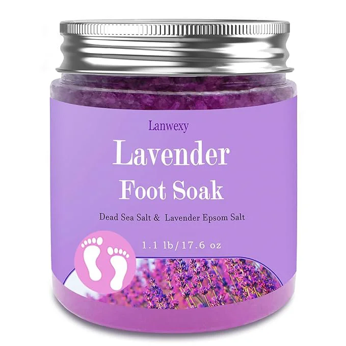 Effective Lavender Foot Soak with Epsom Salt and Sea Salt. Organic Natural Handmade Spa High-Quality