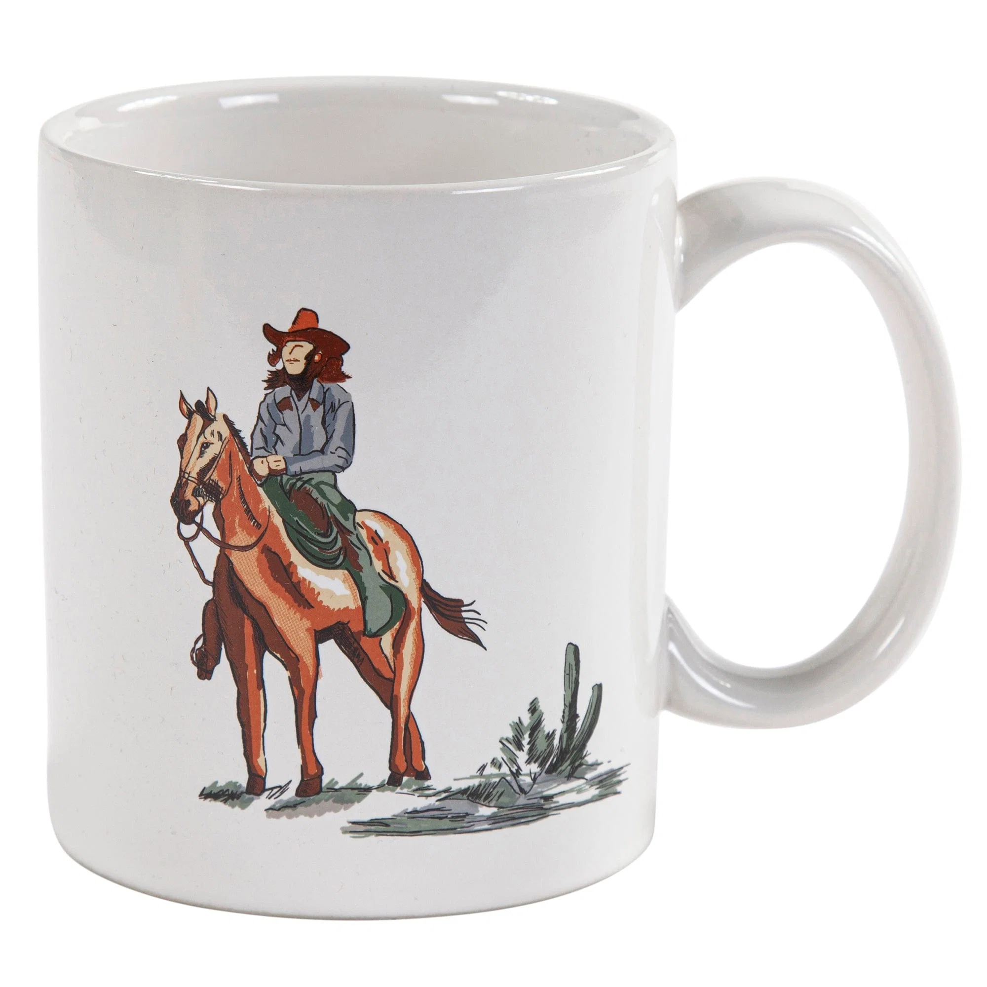 Organic Ranch Life Cowgirl Mug Set 4 Pc Unique