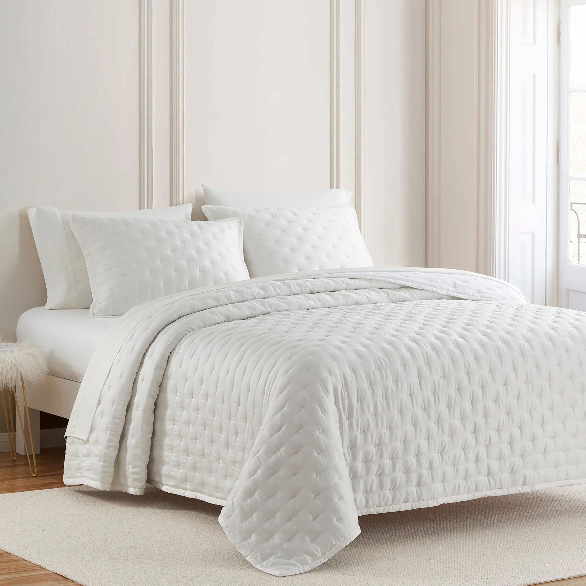 Proven Eucalyptus Pintuck Quilt Set 3 Pc Casual