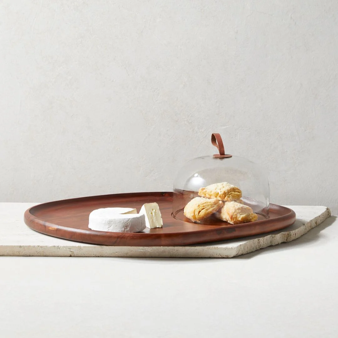 Smart Talo Acacia Cheese Cloche Walnut Refined