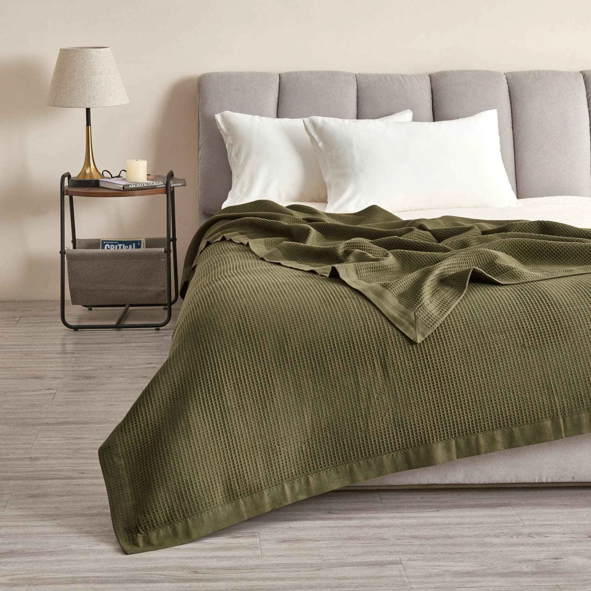 Modern Cotton Small Waffle Weave Blanket – Hazel Collection Innovative