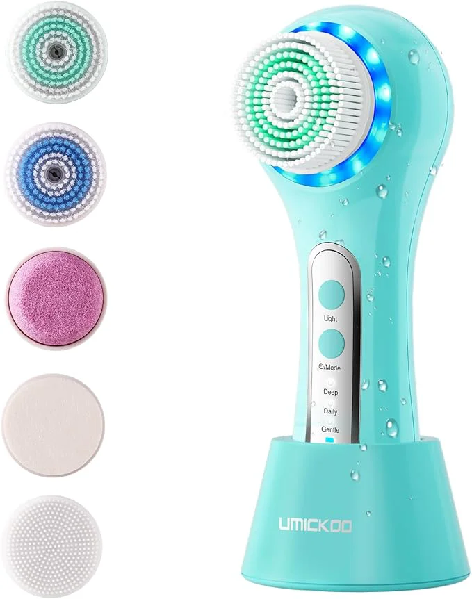 Modern UMICKOO Electric Facial Cleansing Brush 2-Way Rotating Face Scrubber Responsible