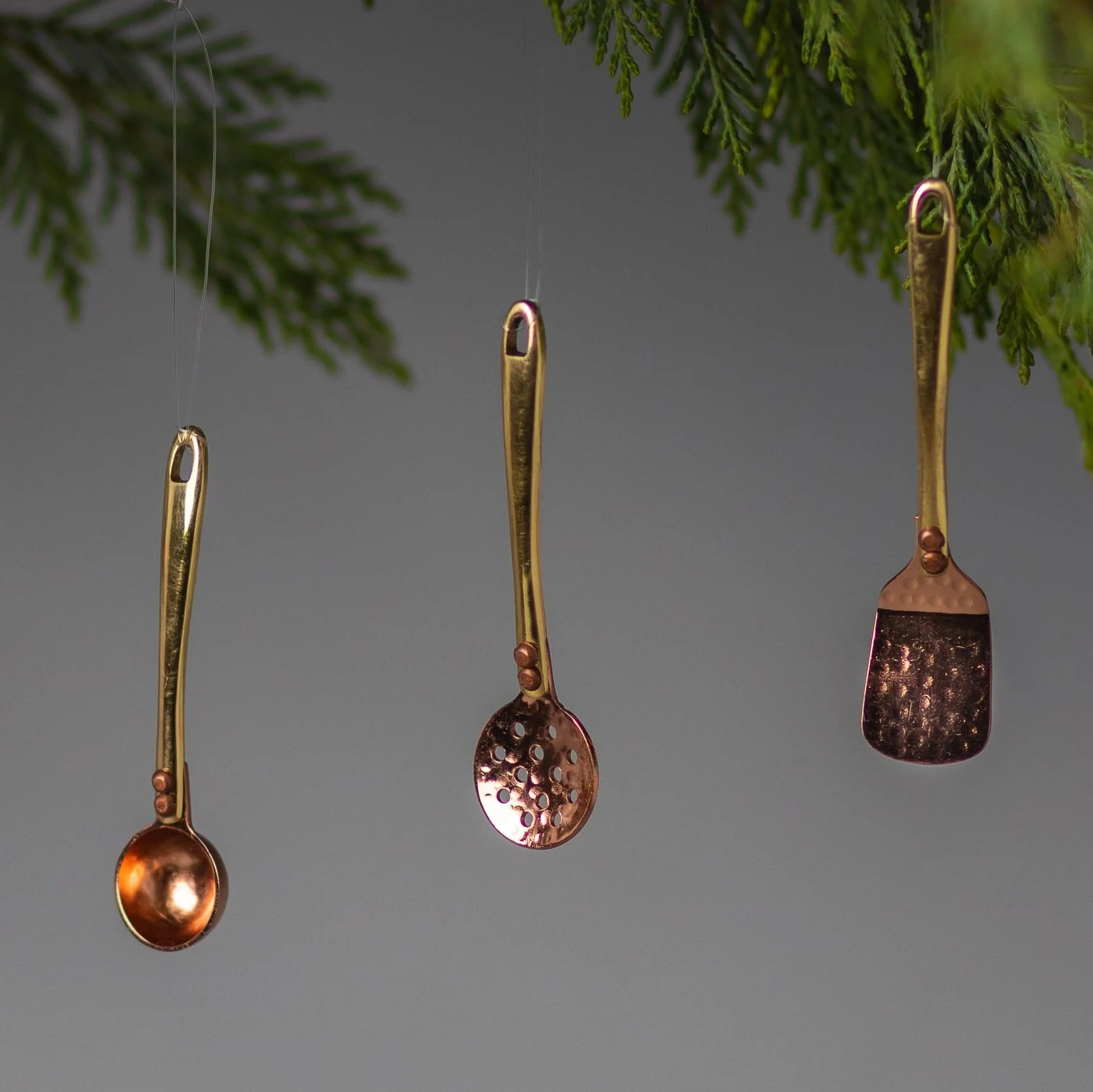 Dependable Hammered Copper amp Gold Skimmer Ornament Functional