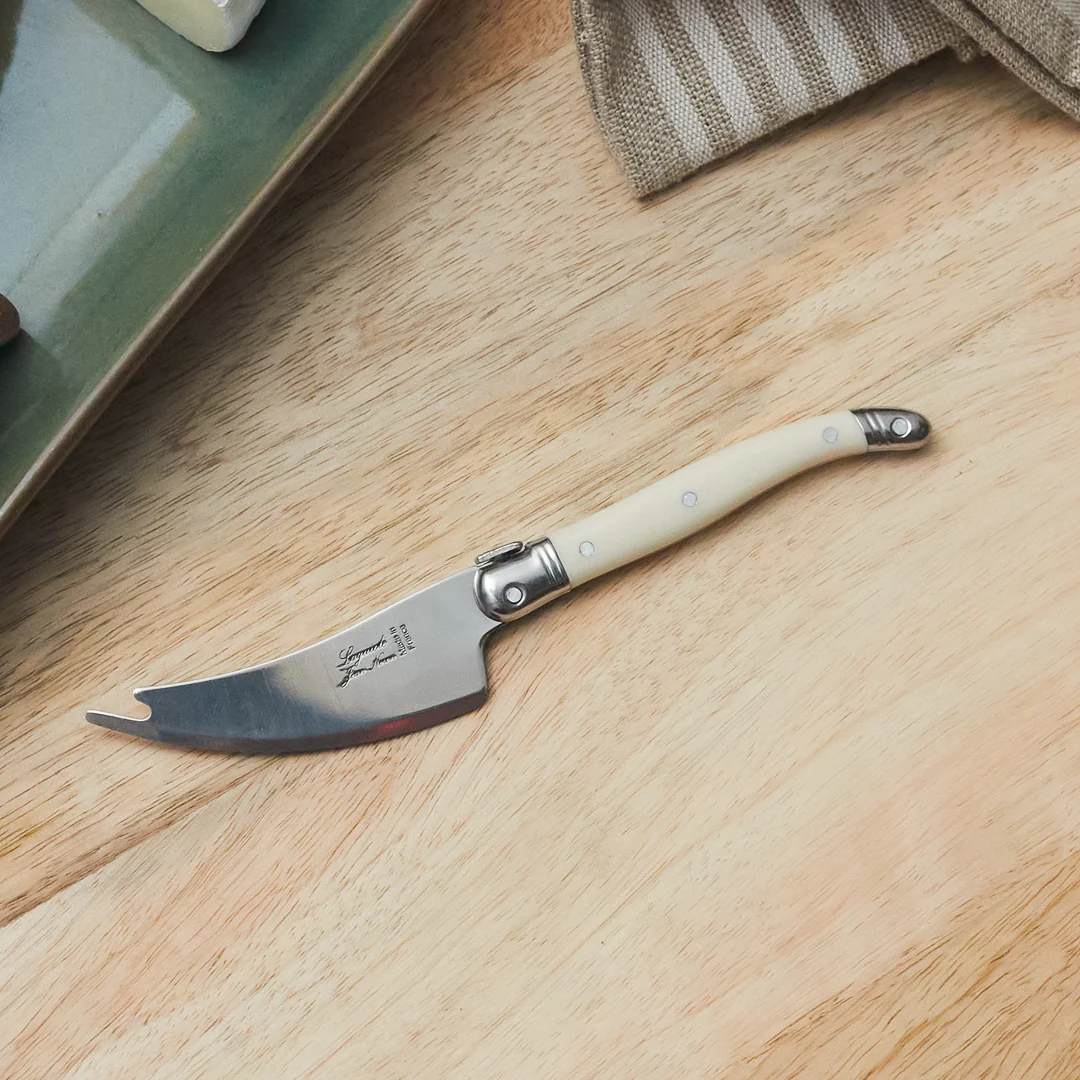 Clean Set of 4 Laguiole Pronged Knife Ivory Refined