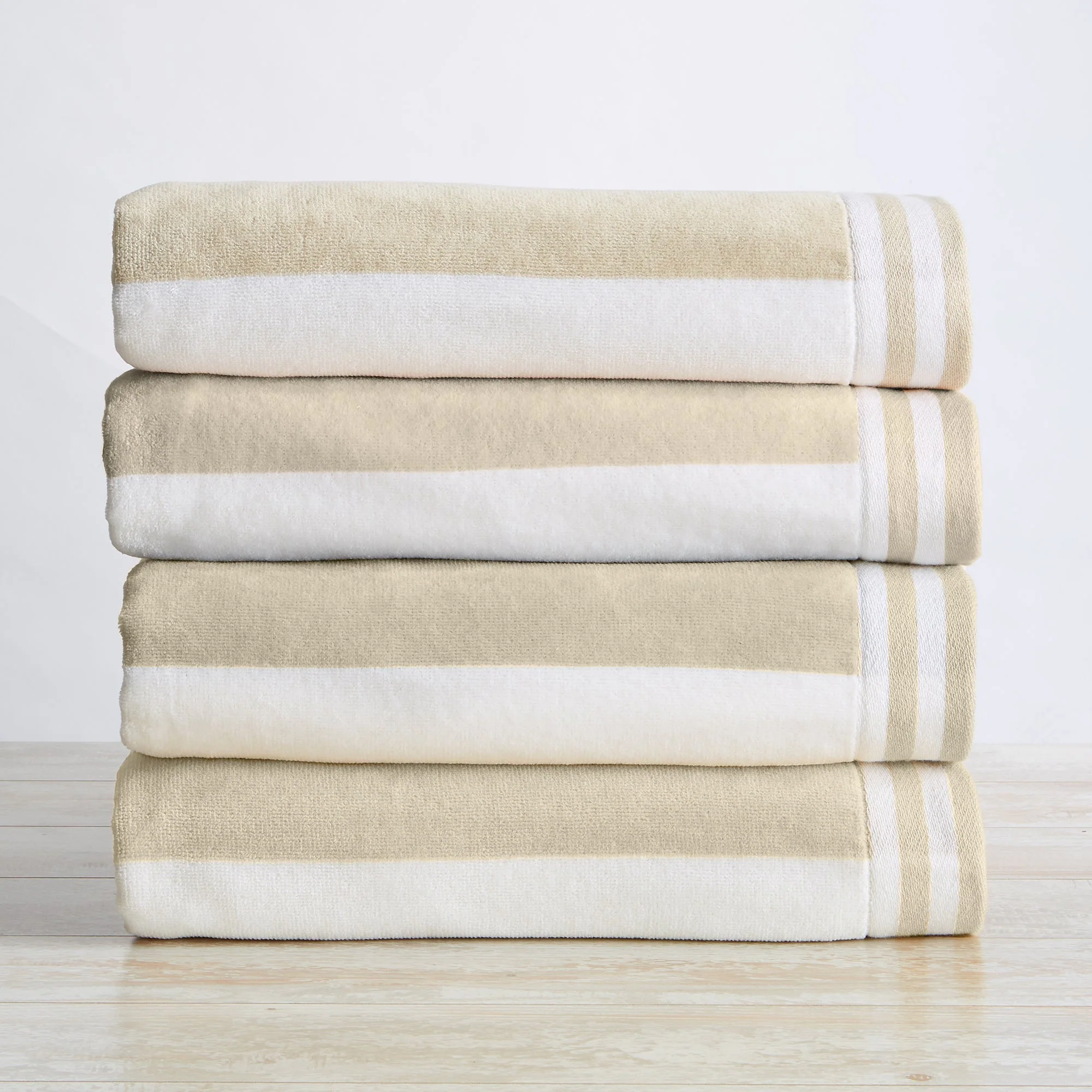 Fine Crafted Striped Cabana Beach Towel – Edgartown Collection Pure