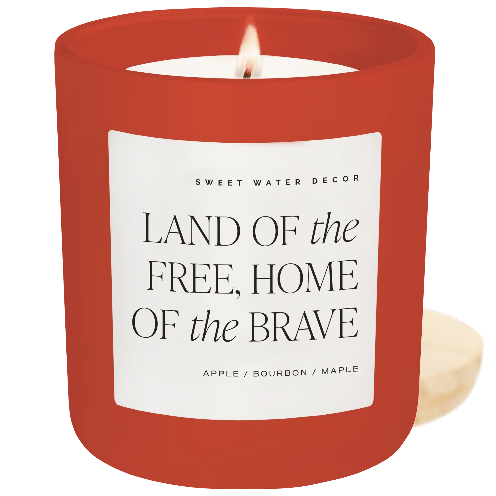 Quality Land of the Home of the Brave Soy Candle – Red Matte Jar – 15 oz Sunday Brunch Smart