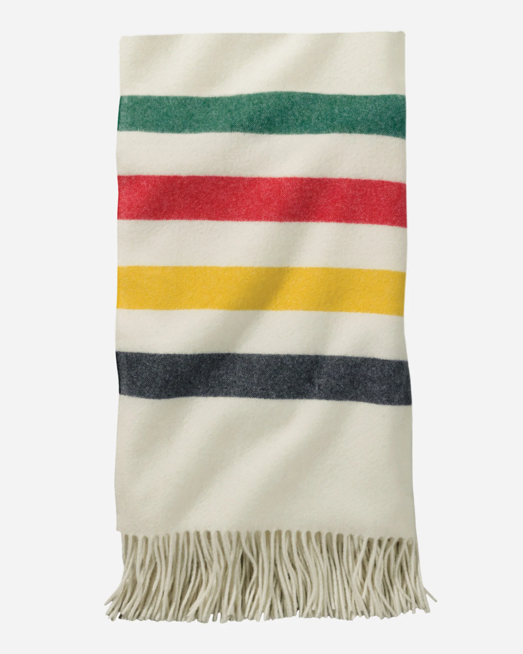 Traditional 5TH Avenue Glacier Park Merino Throw White Green