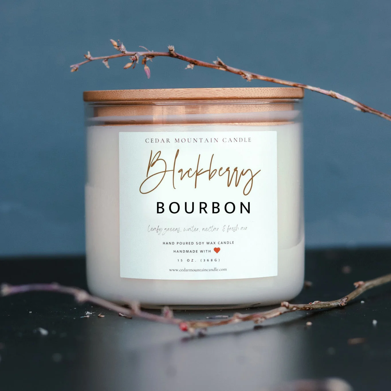 Genuine Blackberry Bourbon – 3 Wick Jar Candle Clean