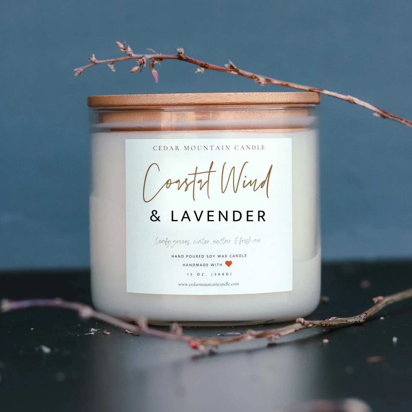 Selected Coastal Wind amp Lavender – 3 Wick Jar Candle Clean