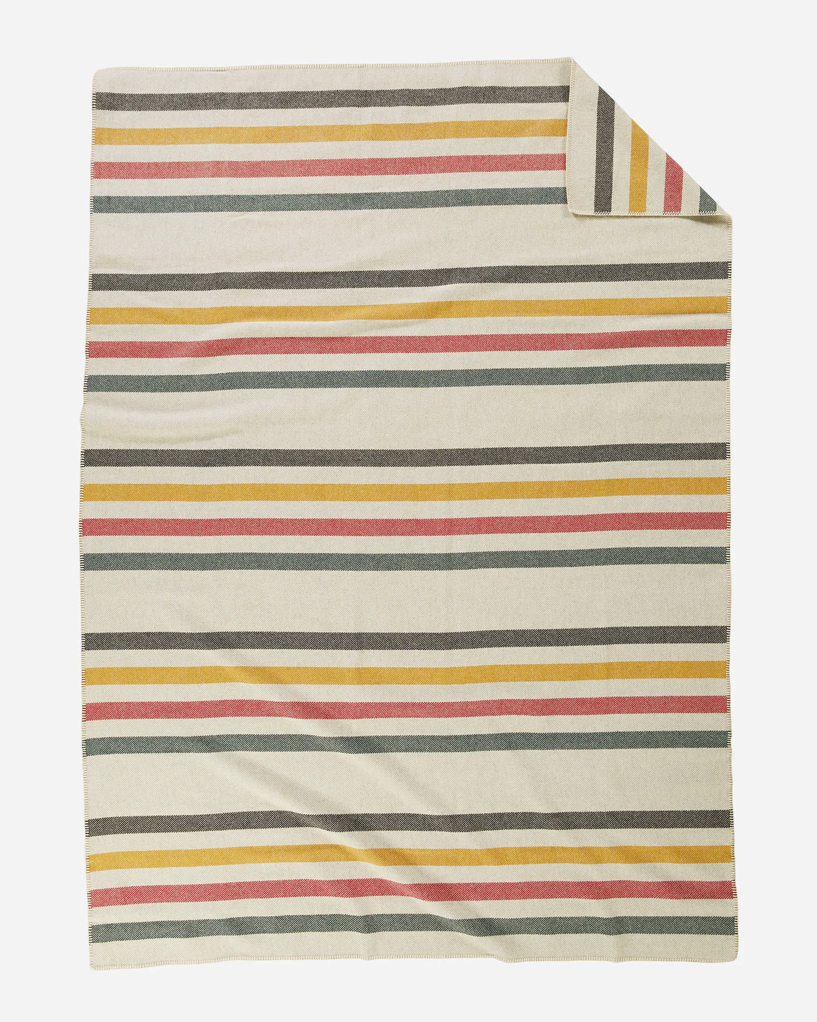Specialty Eco-Wise Wool Plaid Stripe Blanket Vintage Glacier Recyclable
