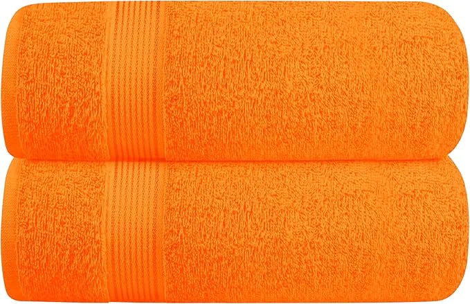 Trendy Elvana Home Cotton 2 Pack Oversized Bath Towel Set 28×55 inches Large Bath Fine Crafted