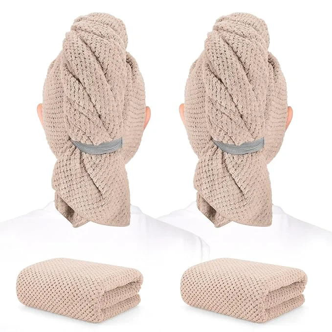 Selected BE 2 Pack Microfiber Hair Towel Contemporary