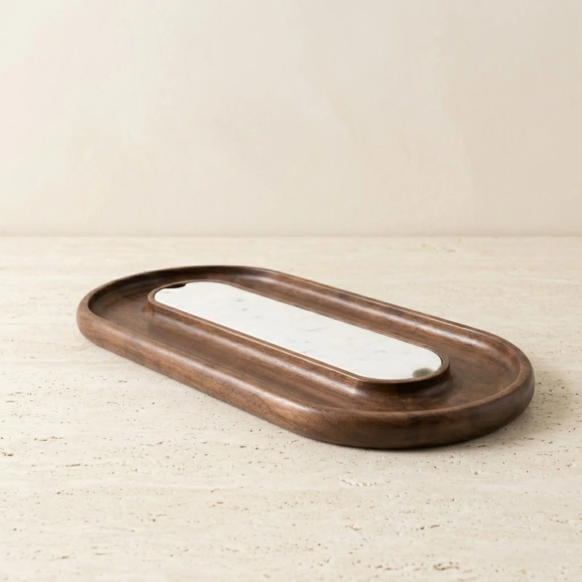 Fashionable Talo Serving Board Oval Natural