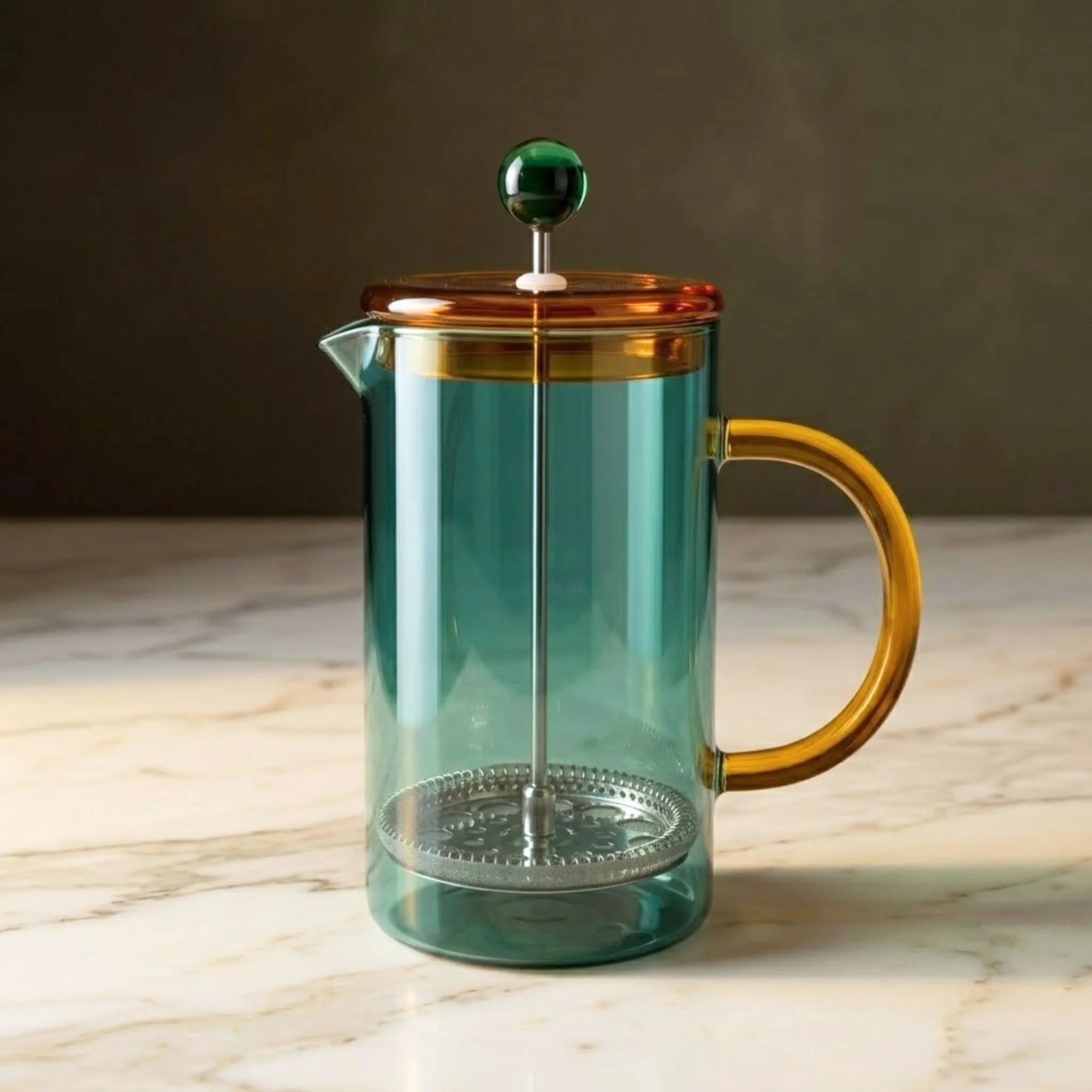 Convenient Niko French Press Teal amp Yellow Authentic