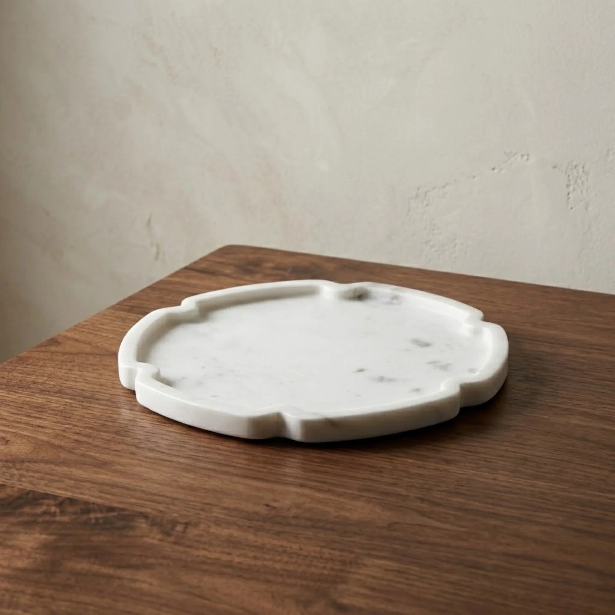 Consistent White Marble Framed Board Small Petals Minimalist