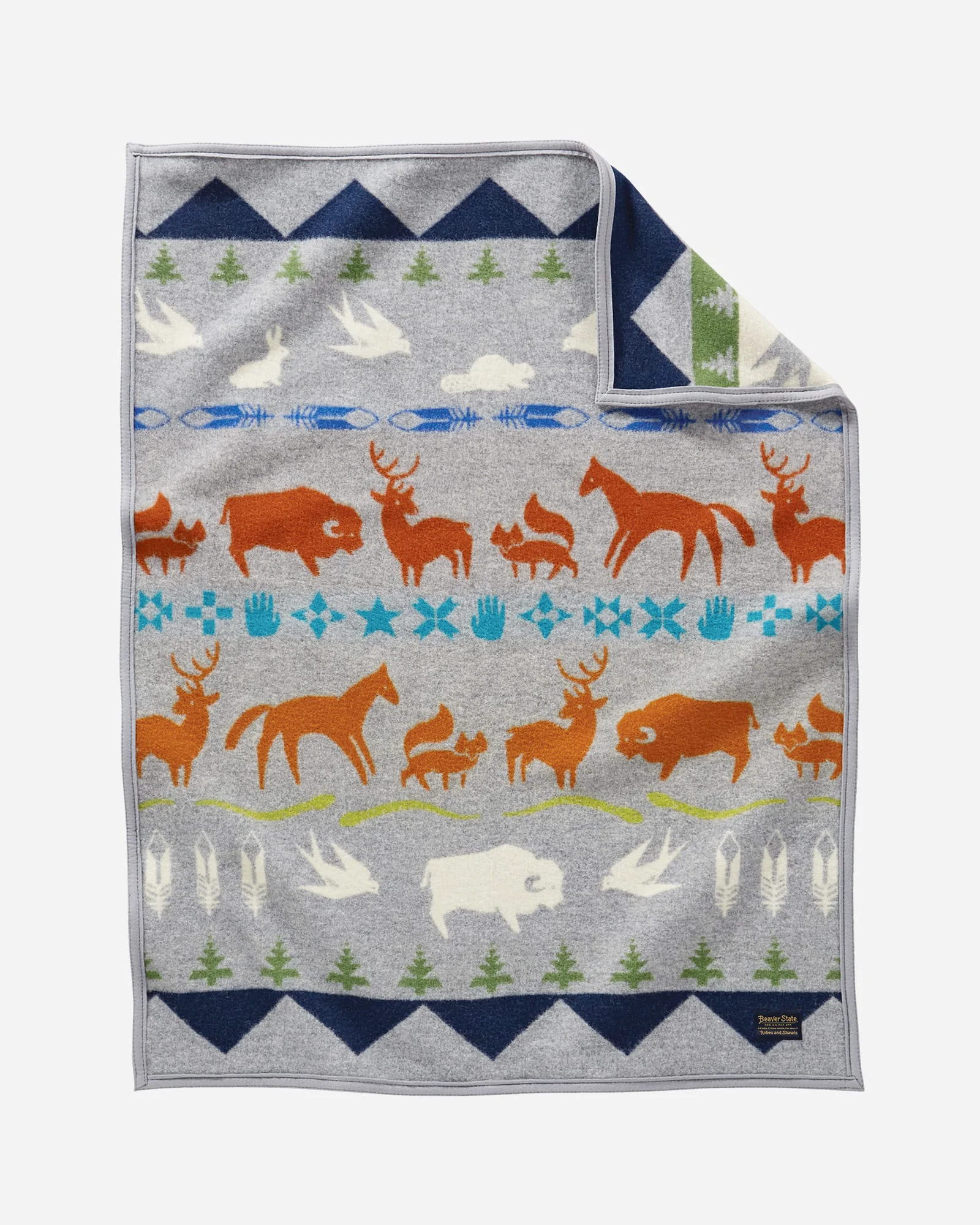 Reliable Shared Paths Crib Blanket Grey Refined