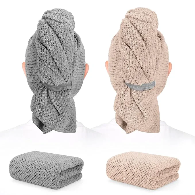 Consistent BE 2 Pack Microfiber Hair Towel Modern