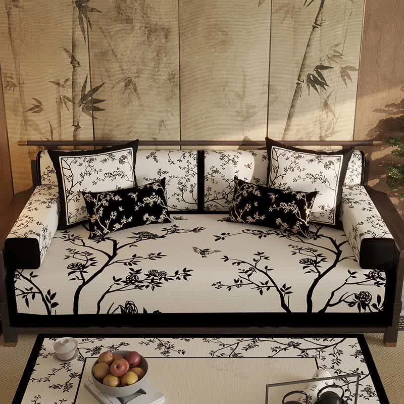 Elite Ownkoti Vintage Oriental Branch amp Floral Sofa Slipcover Crafted