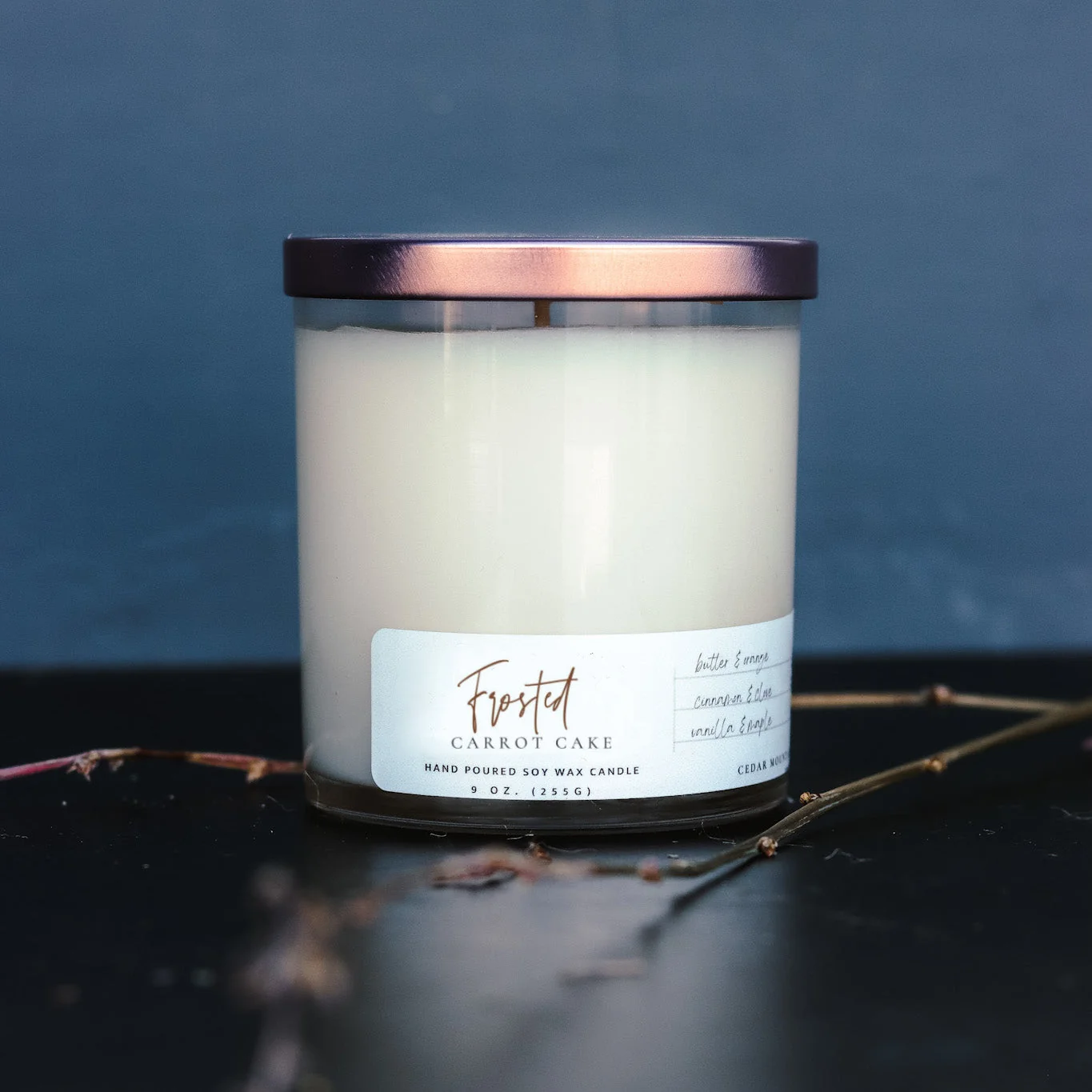 Artisan Frosted Carrot Cake – 9 oz Whiskey Glass Candle Healthy