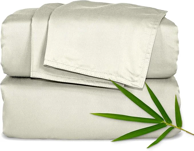 Recyclable Pure Bamboo Queen Sheets Organic Viscose Derived from Bamboo Bed Sheet Set Luxuriously Soft amp Cooling Double Stitching 2 Year Quality Promise Queen Birch Proven