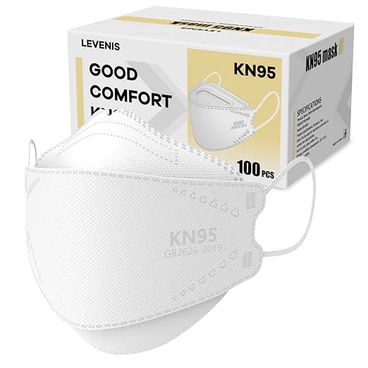 Healthy LEVENIS KN95 Face Masks 100 Pack Breathable Comfortable and Disposable KN95 Exceptional