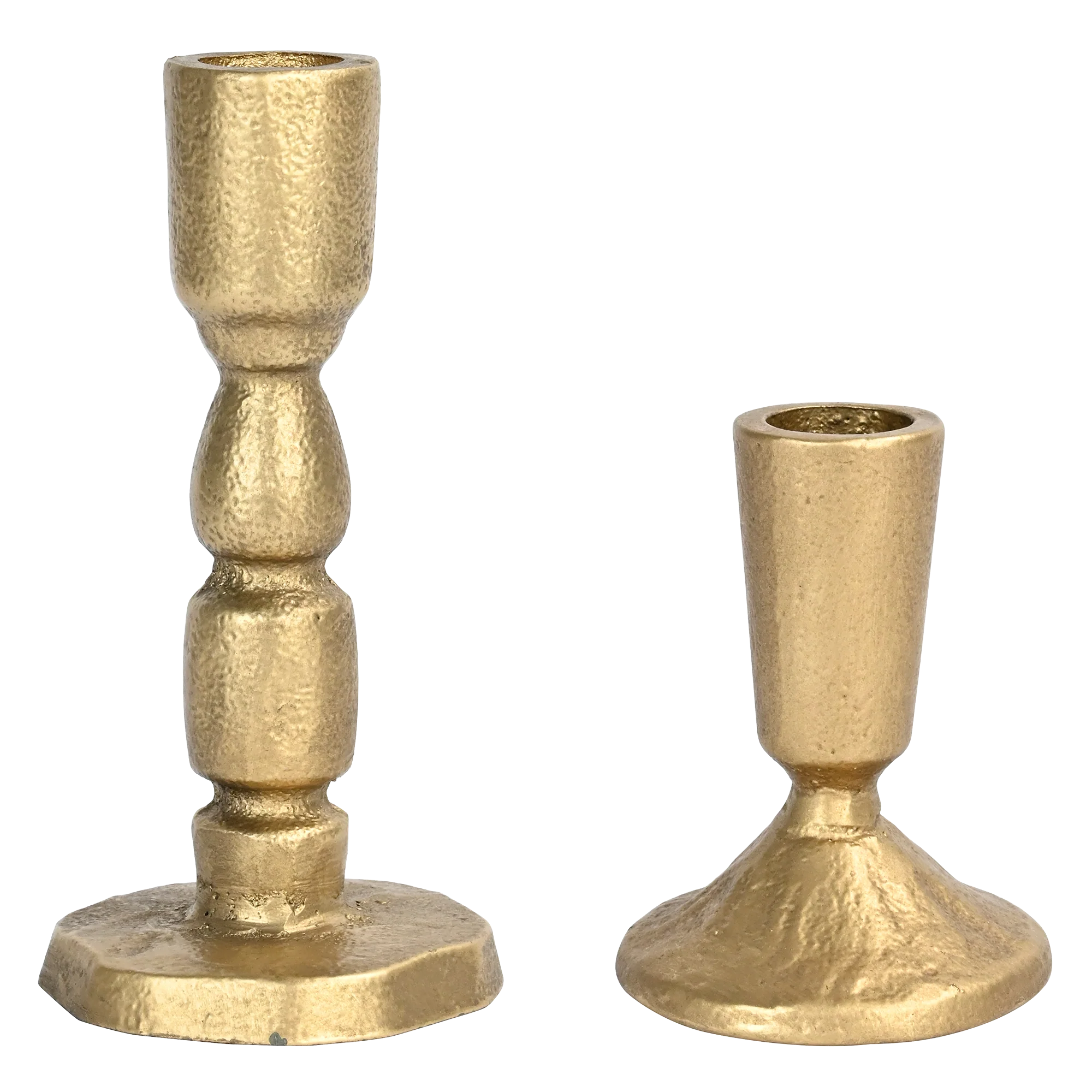 Elite Gold Cast Iron Taper Candle Holders – Set of 2 Consistent
