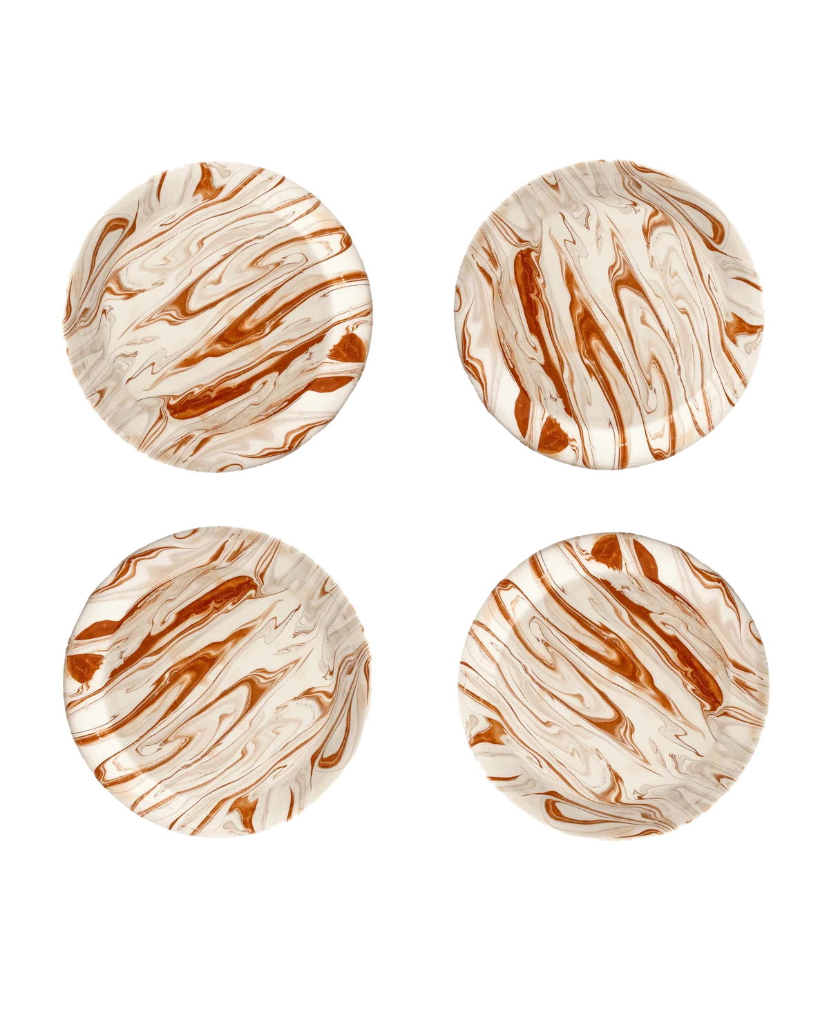 Premium Material Marbled Terra Salad Plate – Set of 4 Casual