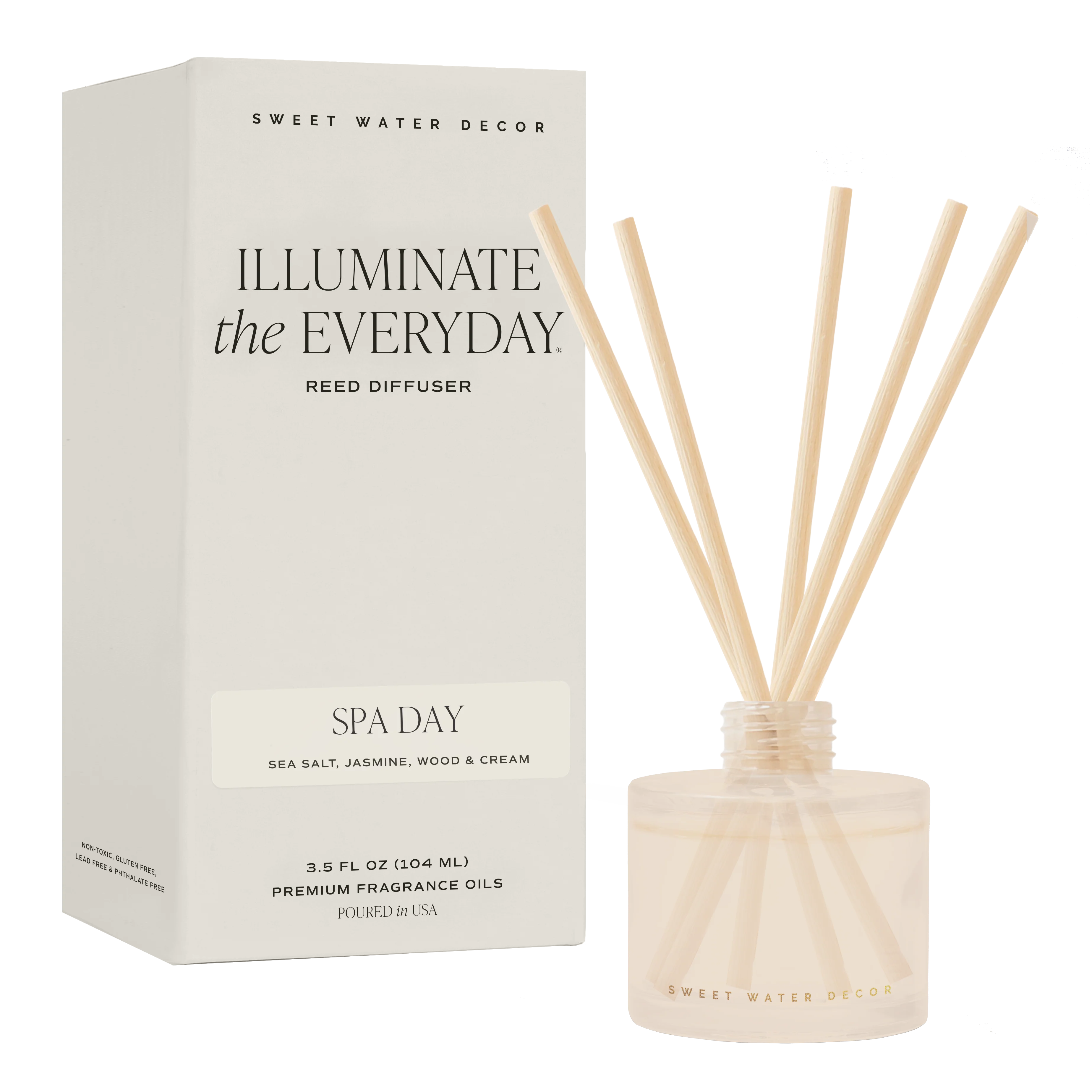 Elite Spa Day White Translucent Tinted Glass Jar Reed Diffuser Top-Quality