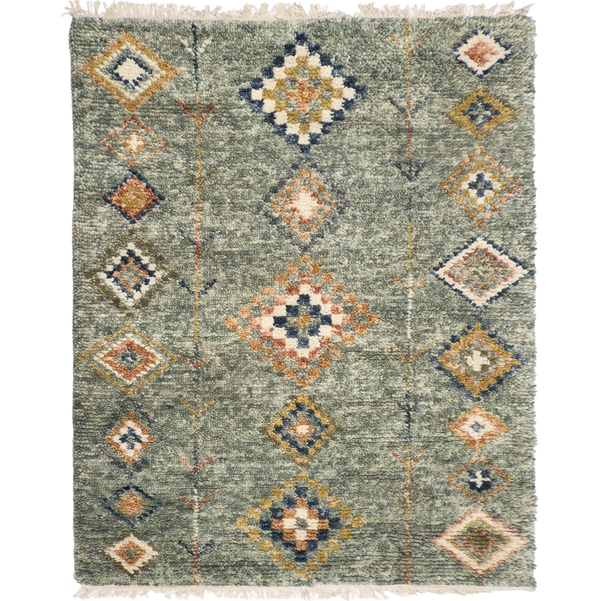 Enhanced Morocco Rug – Green Multi Healthy