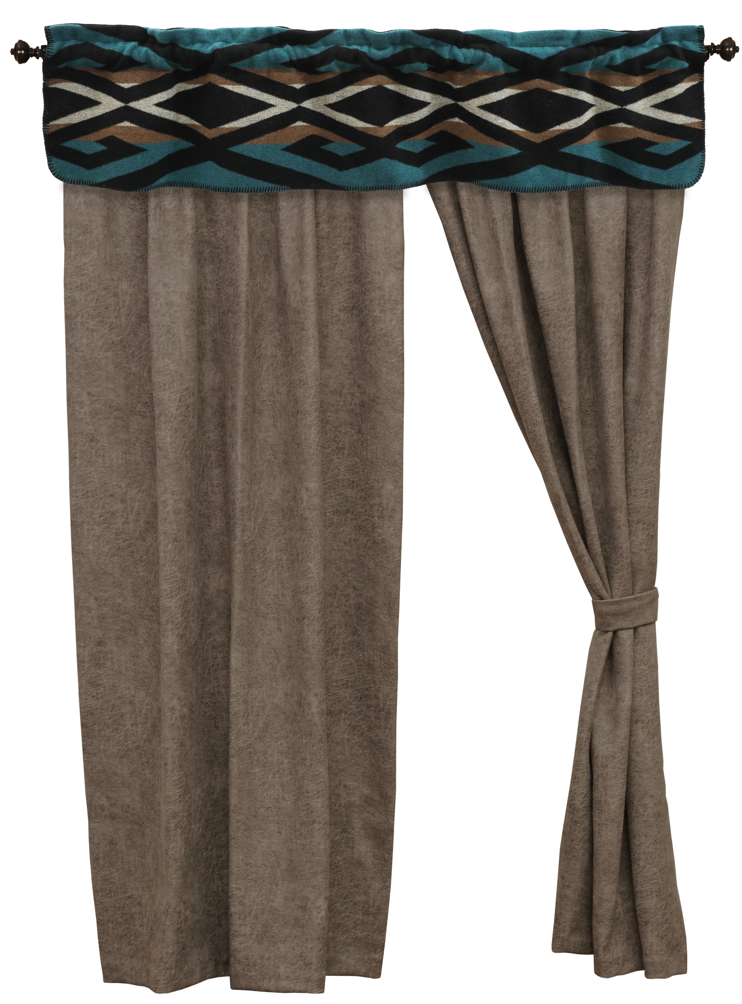 Lightweight Paloma Lagoon – Drape Set – 2 panels 2 tiebacks Innovative