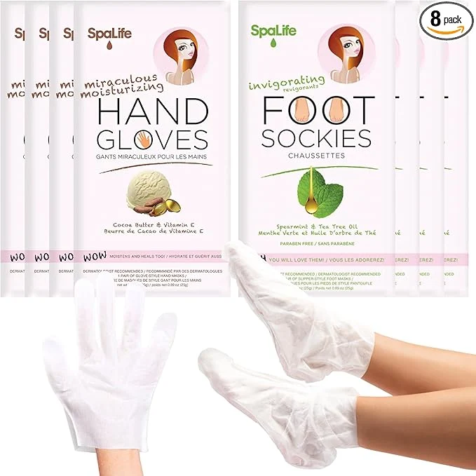 Durable SpaLife Moisturizing Hand Gloves Foot Mask Socks Korean Skincare Set Classic