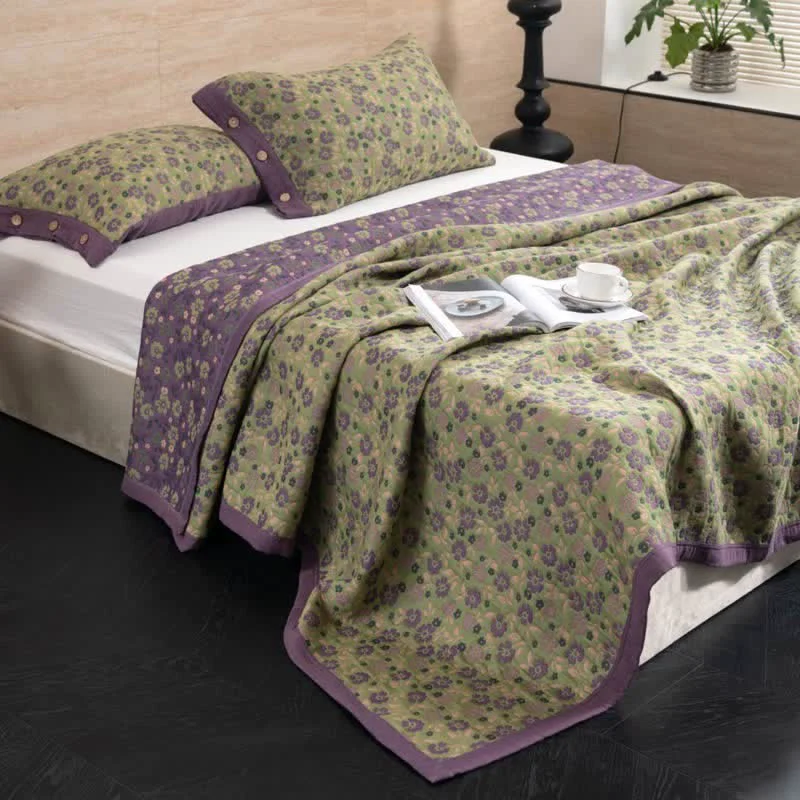 Fashionable Ownkoti Country Floral Cotton Double Gauze Quilt Optimized