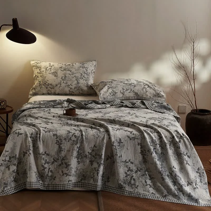 Specialty Ownkoti Artistic Vintage Floral Cotton Gauze Quilt Enhanced