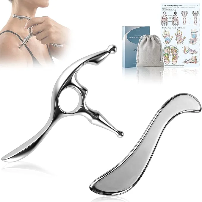 Premium Rena Chris Trigger Point Massage Tool Muscle Scraper Tool Stainless Steel Convenient