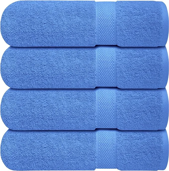Stylish Infinitee Xclusives Luxury Ring-Spun Cotton Bath Towels Set of 4 – Soft Specialty