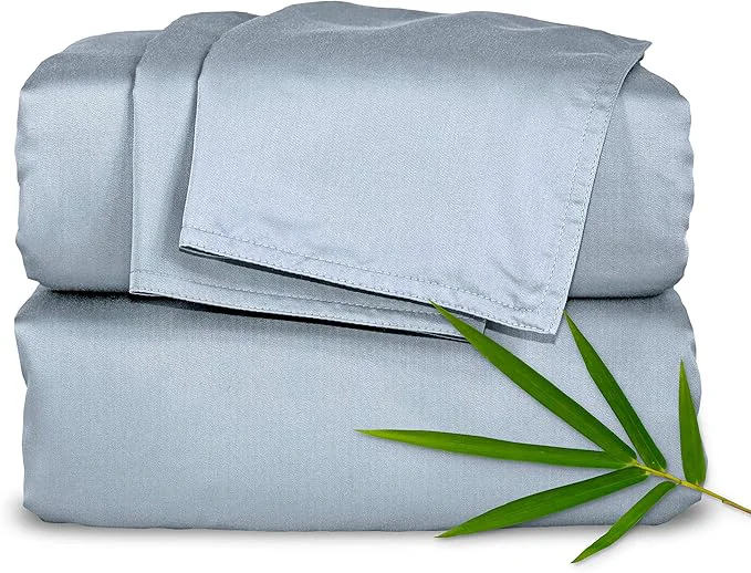 Reliable Pure Bamboo Short Queen Sheets for RV Camper 60 quot x75 quot – Organic Viscose Derived from Bamboo Bed Sheet Set Soft amp Cooling 2 Year Quality Promise Short Queen Sterling Blue Minimalist