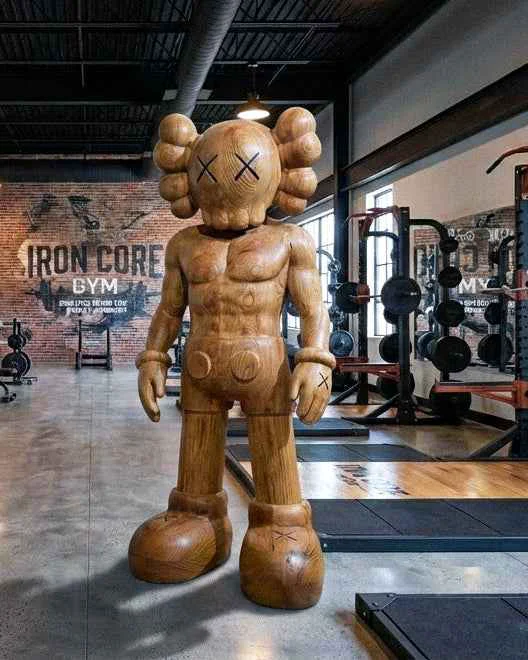 Specialty Muscular Wooden Sculpture – Gym amp Fitness Art Decor Proven