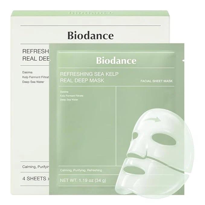 Excellent BIODANCE Refreshing Sea kelp Deep Mask Overnight Hydrogel Face Mask Authentic
