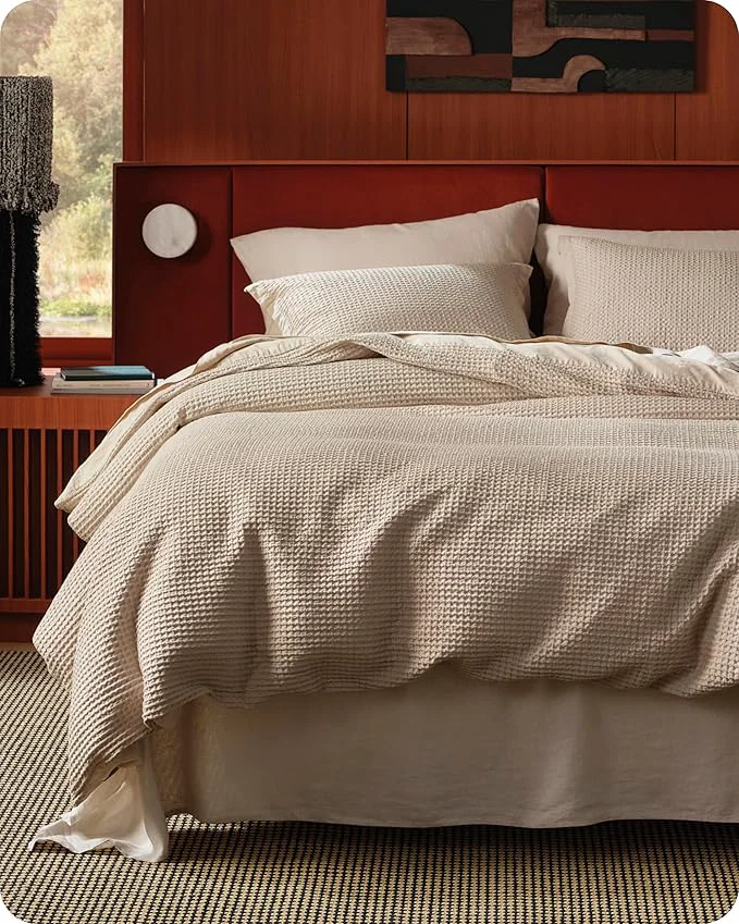 Trusted Bedsure Cotton Duvet Cover King – Cotton Waffle Weave Khaki Duvet Cover King Size GentleSoft™ and Breathable Tan Bedding Set for All Season 3 Pieces 104 quot x90 quot Next-Generation